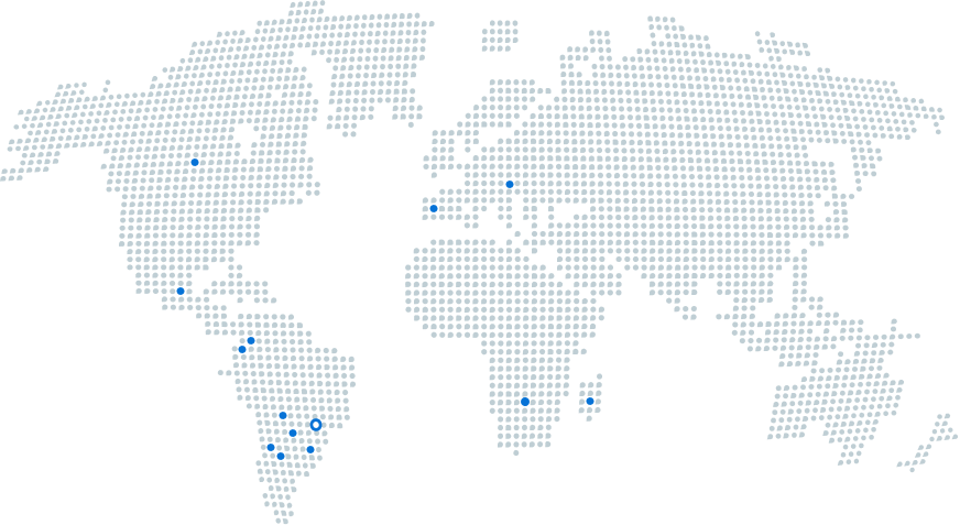 Mapa das Localizações Clark Solutions